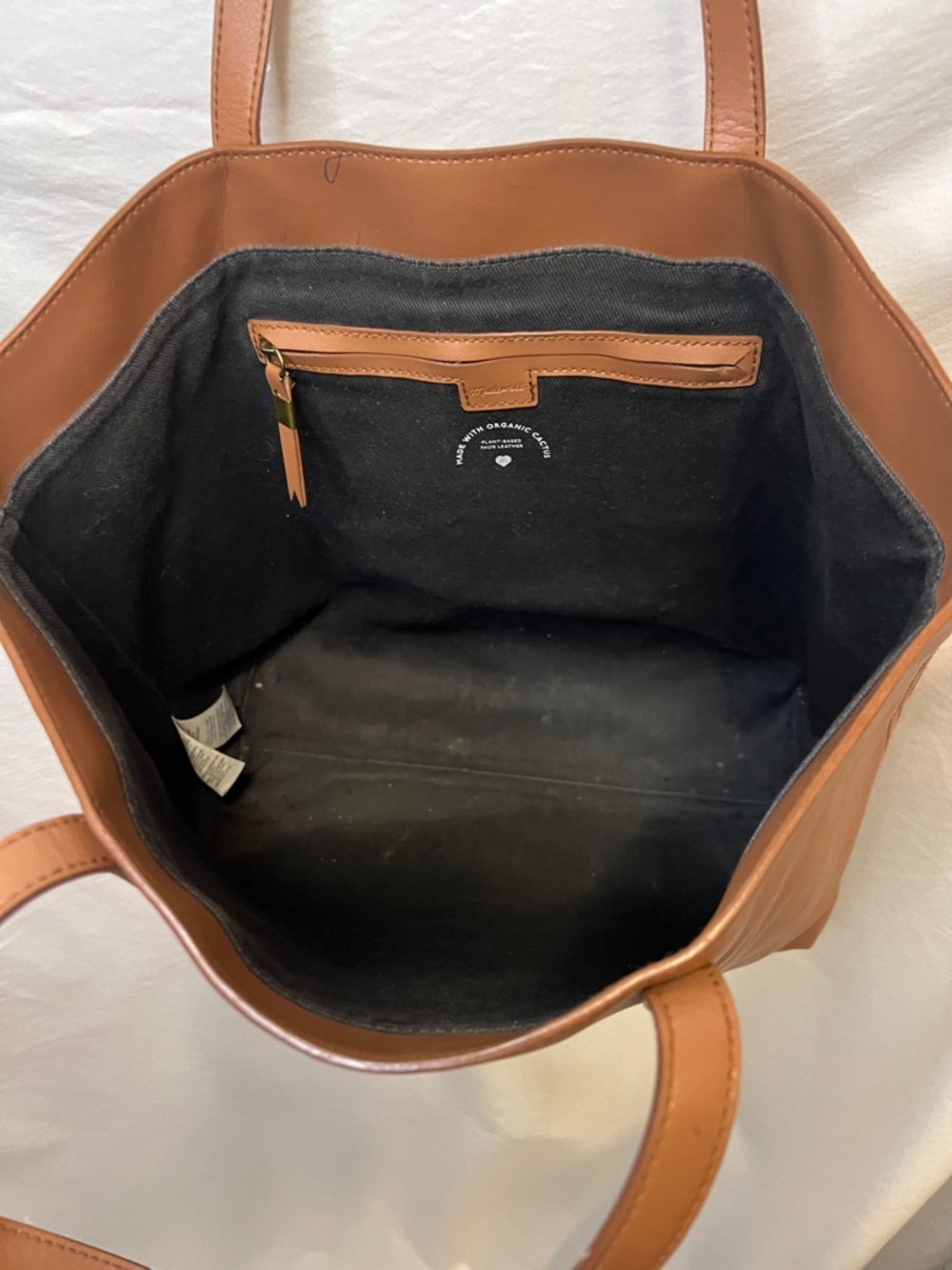 Madewell Cognac Brown Plant Based Faux Leather . - Picture 3 of 12